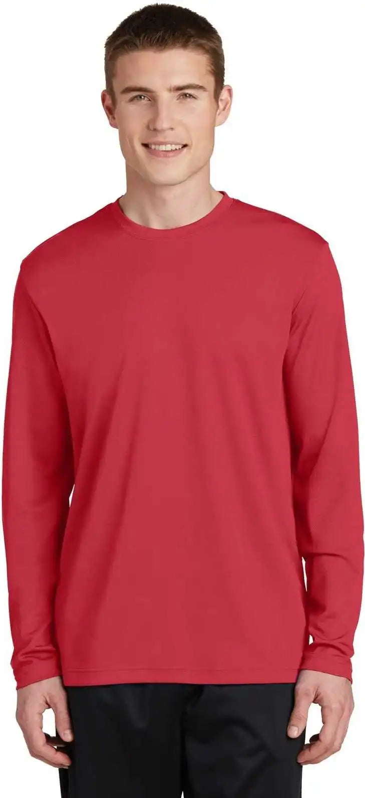 Sport Tek St340ls Posicharge Racermesh Long Sleeve Tee True Red