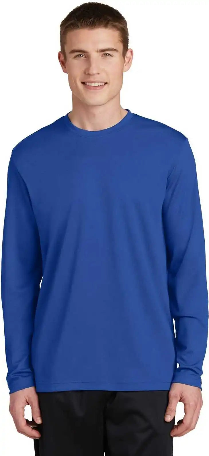 Sport Tek St340ls Posicharge Racermesh Long Sleeve Tee True Royal