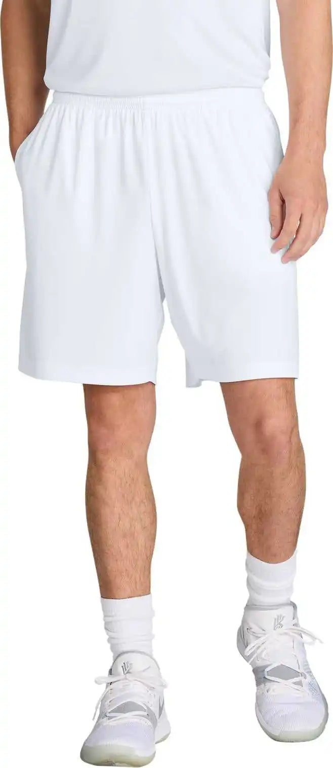 Sport-tek St349p Posicharge Competitor 7’’ Pocketed Short - White