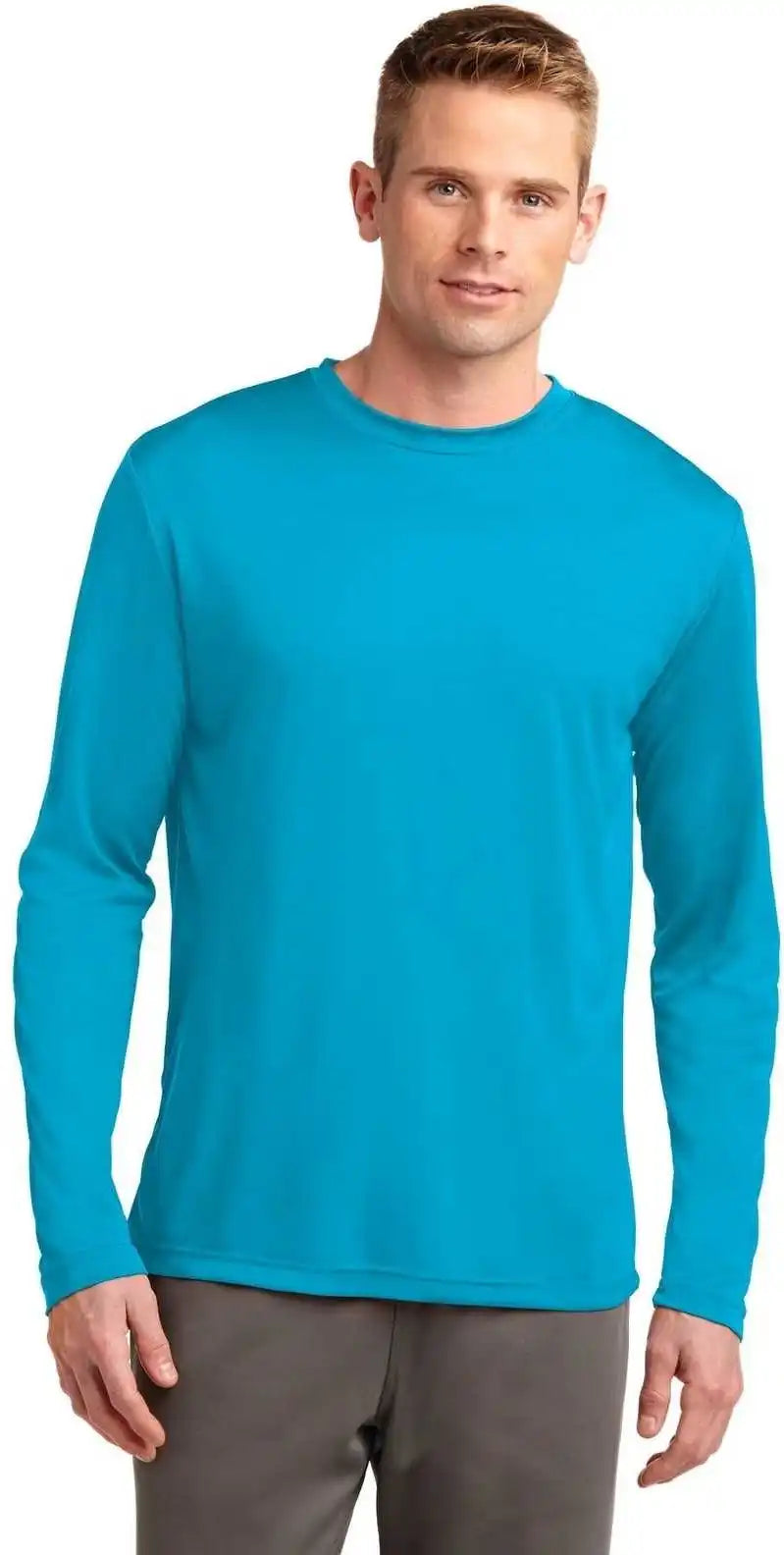 Sport Tek St350ls Long Sleeve Posicharge Competitor Tee Atomic Blue