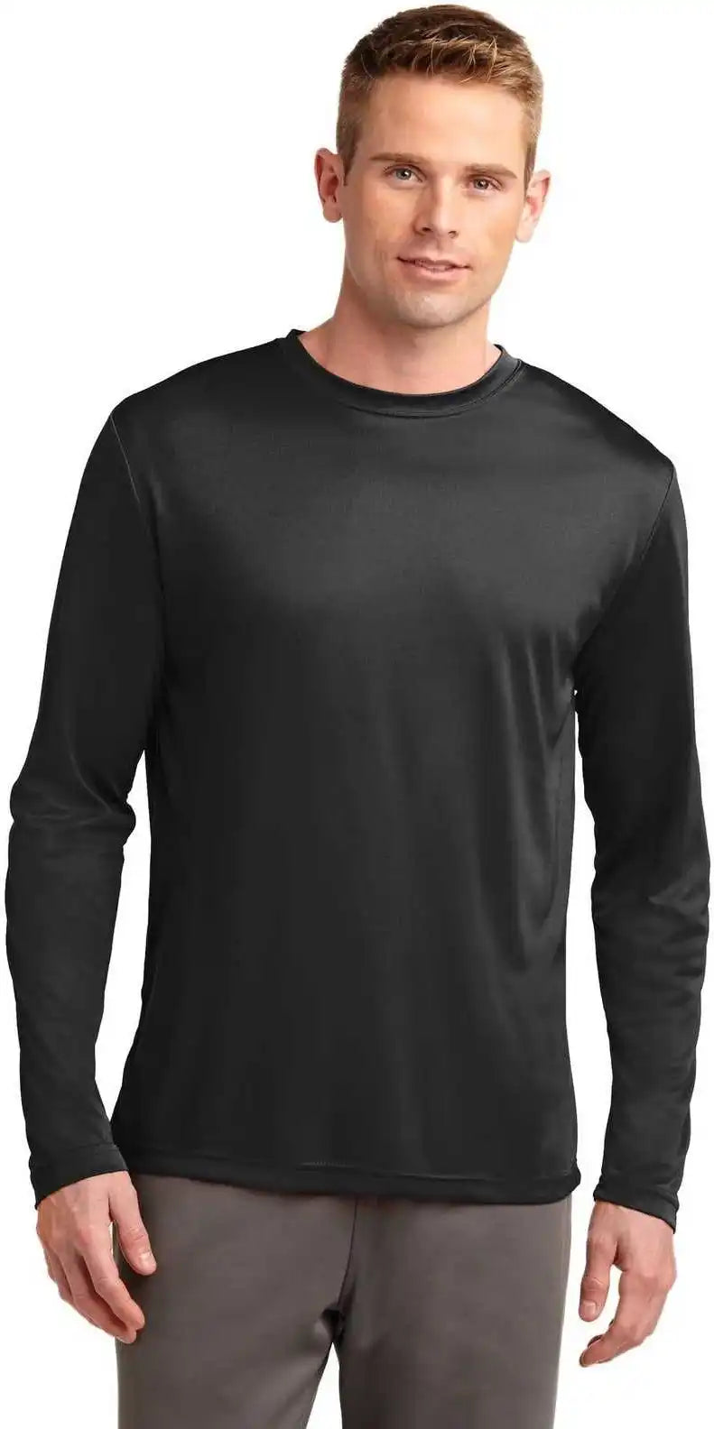 Sport Tek St350ls Long Sleeve Posicharge Competitor Tee Black