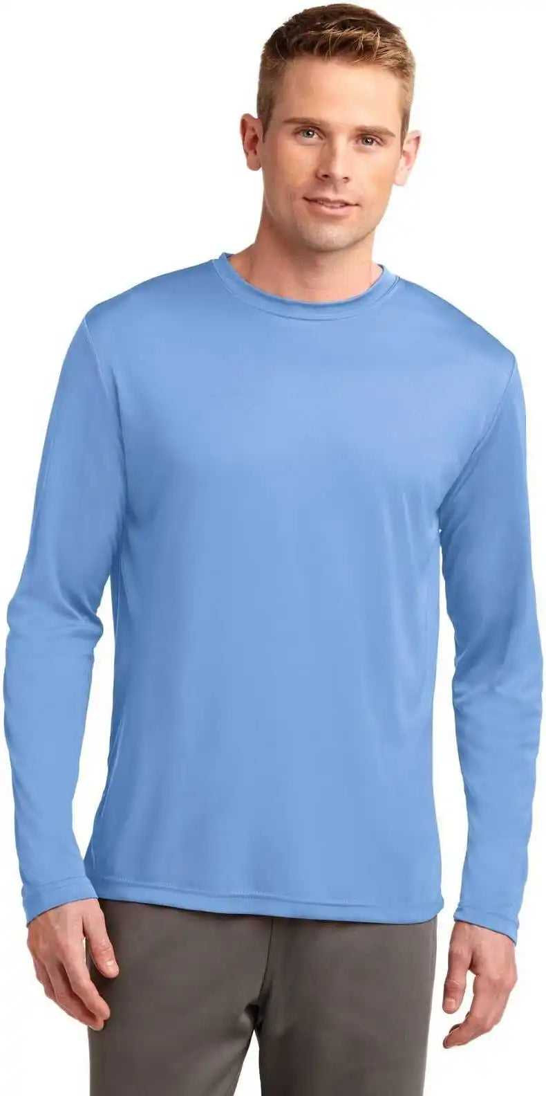 Sport Tek St350ls Long Sleeve Posicharge Competitor Tee Carolina Blue