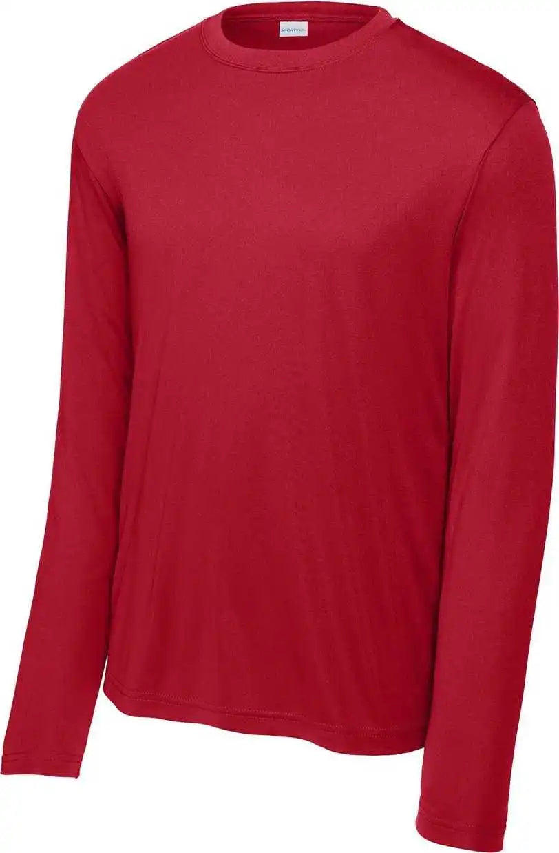 Sport Tek St350ls Long Sleeve Posicharge Competitor Tee Deep Red