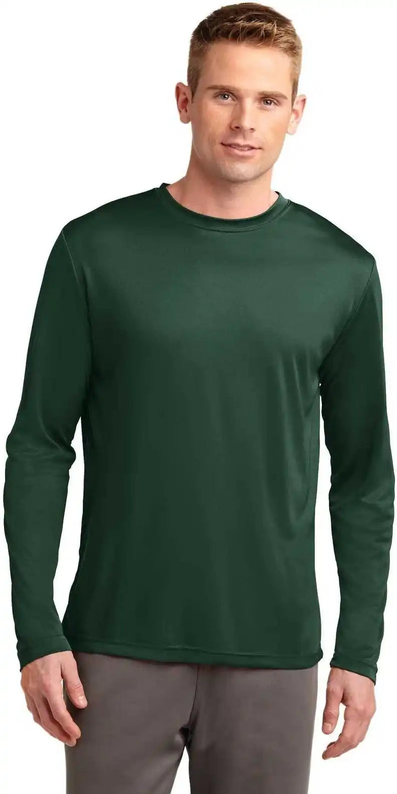 Sport Tek St350ls Long Sleeve Posicharge Competitor Tee Forest Green
