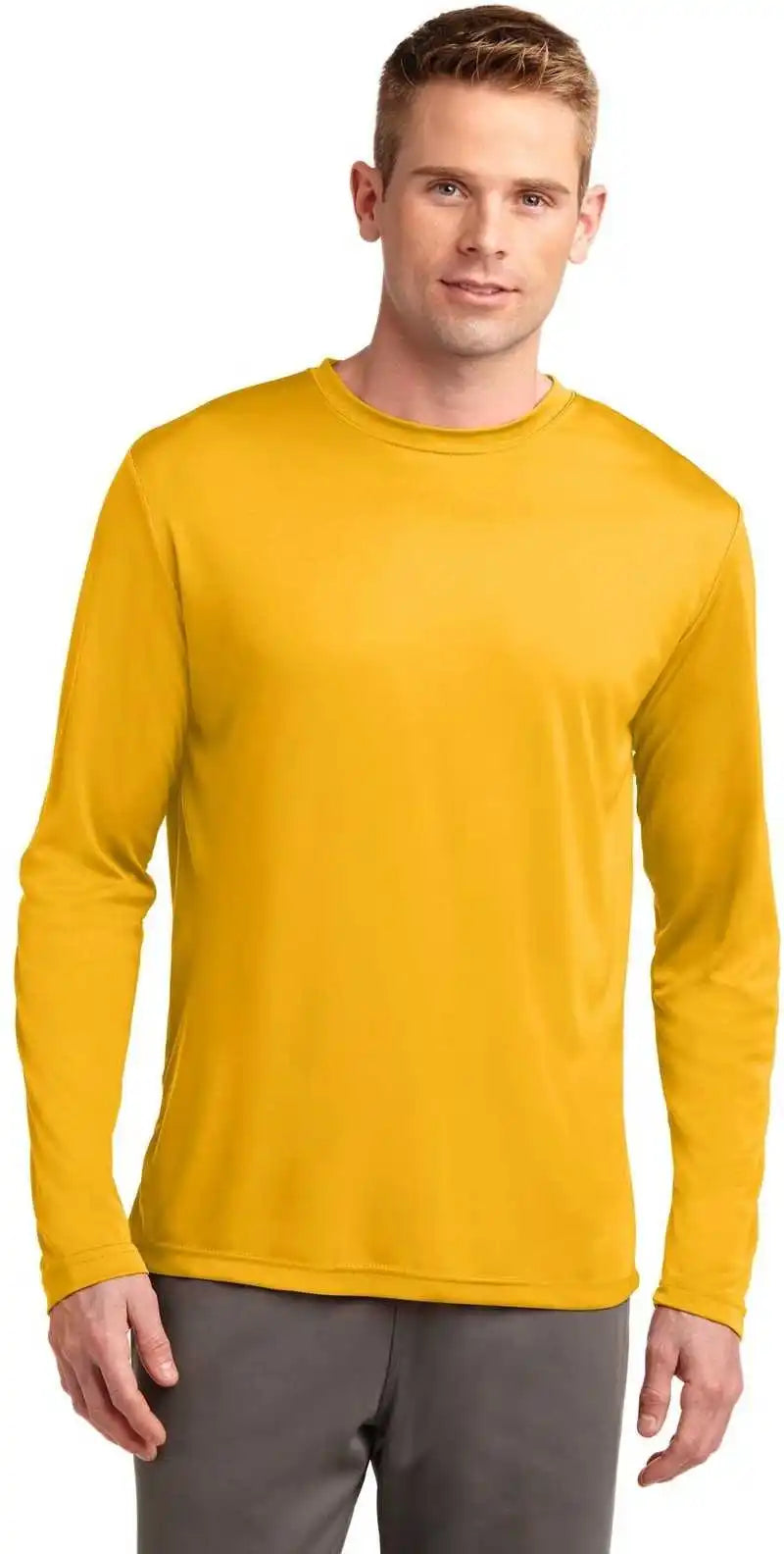 Sport Tek St350ls Long Sleeve Posicharge Competitor Tee Gold