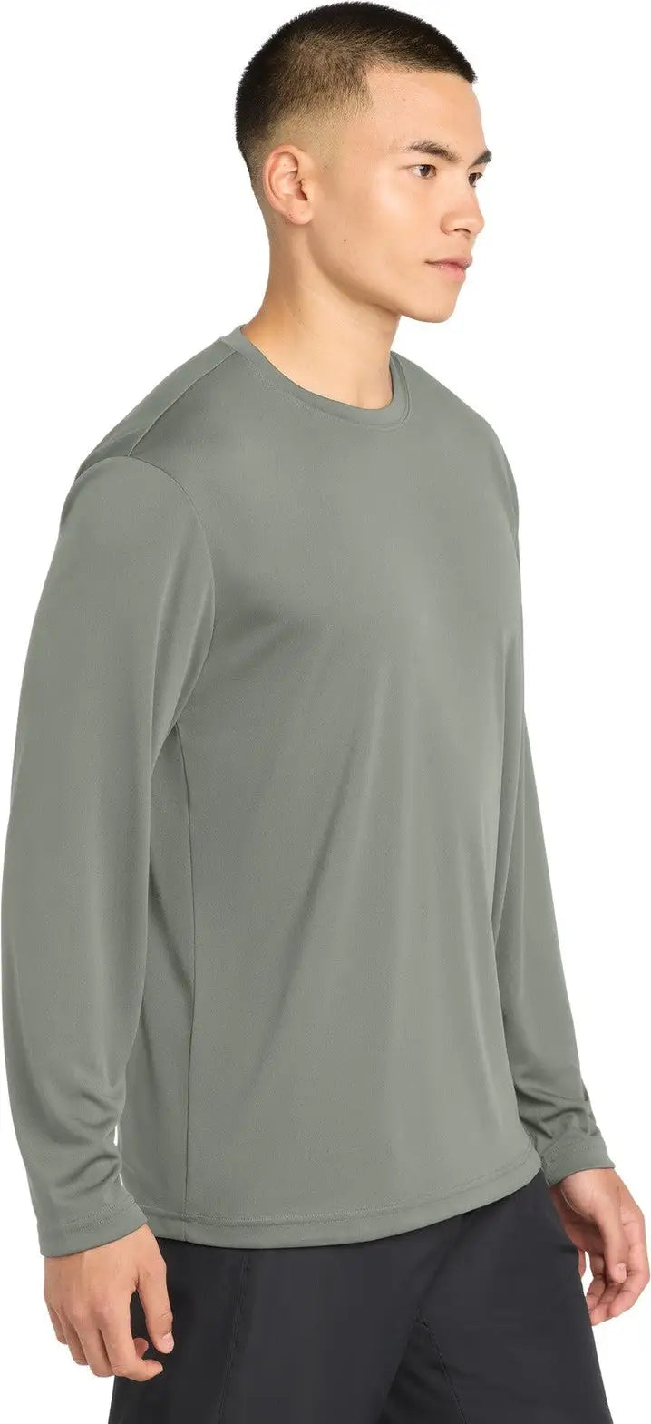 Sport-tek St350ls Long Sleeve Posicharge Competitor Tee - Gray Concrete