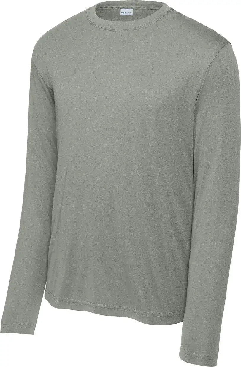 Sport-tek St350ls Long Sleeve Posicharge Competitor Tee - Gray Concrete