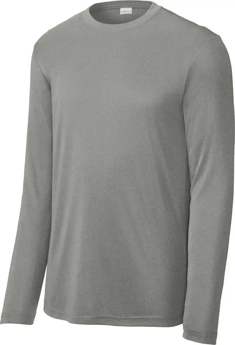 Sport Tek St350ls Long Sleeve Posicharge Competitor Tee Grey Concrete Heather