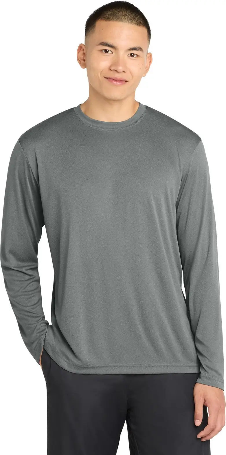Sport-tek St350ls Long Sleeve Posicharge Competitor Tee - Iron Gray Heather