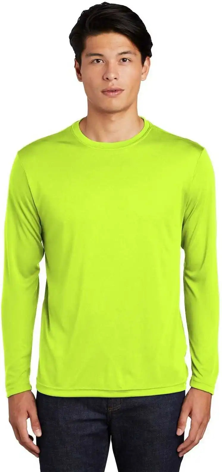 Sport Tek St350ls Long Sleeve Posicharge Competitor Tee Neon Yellow