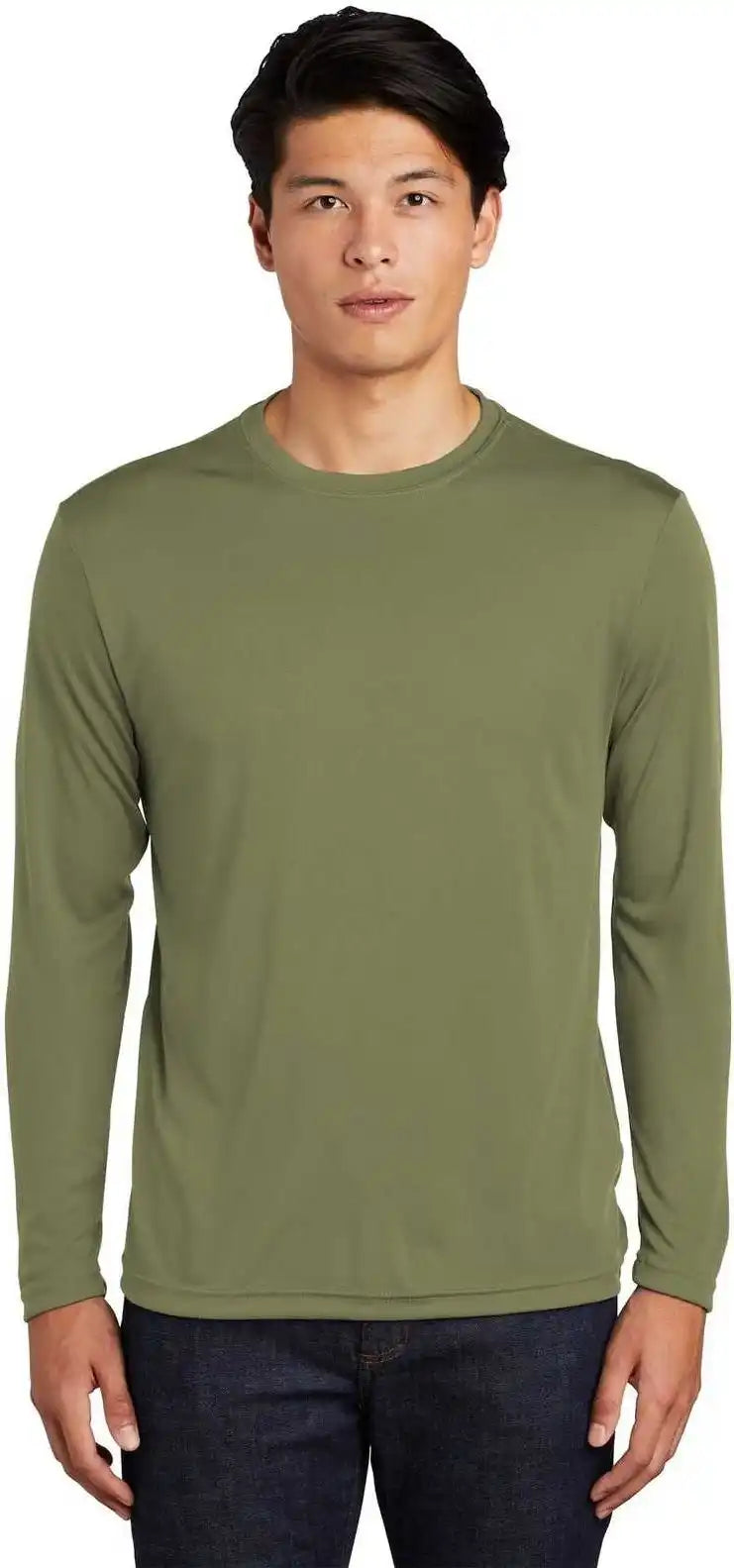 Sport-tek St350ls Long Sleeve Posicharge Competitor Tee - Olive Drab Green