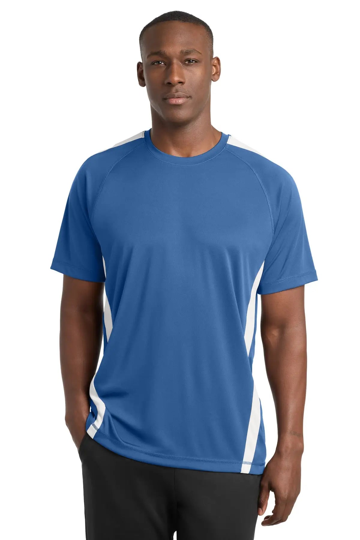 Sport-tek St351 Colorblock Posicharge Competitor Tee - Royal White - Royal/ / Adult Xs