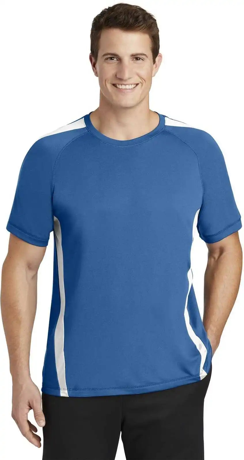 Sport-tek St351 Colorblock Posicharge Competitor Tee - Royal/wht