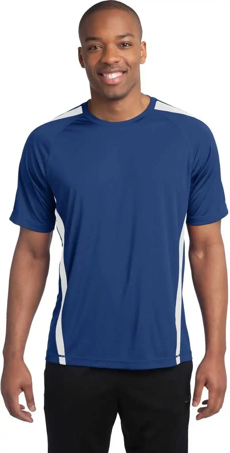 Sport Tek St351 Colorblock Posicharge Competitor Tee True Royal White