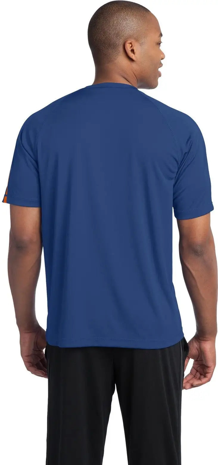 Sport-tek St351 Colorblock Posicharge Competitor Tee - True Royal Deep Orange