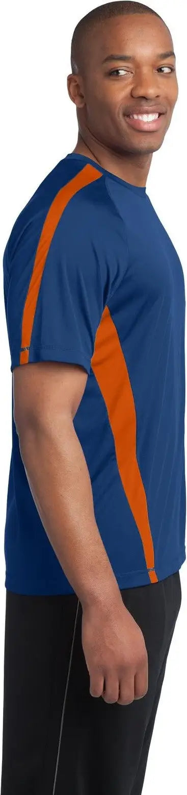 Sport-tek St351 Colorblock Posicharge Competitor Tee - True Royal Deep Orange