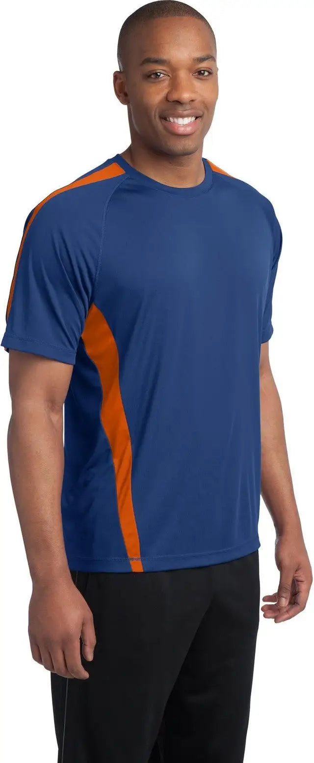 Sport-tek St351 Colorblock Posicharge Competitor Tee - True Royal Deep Orange