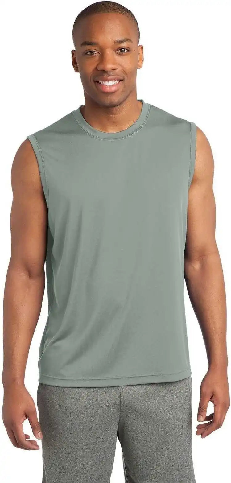 Sport Tek St352 Sleeveless Posicharge Competitor Tee Silver
