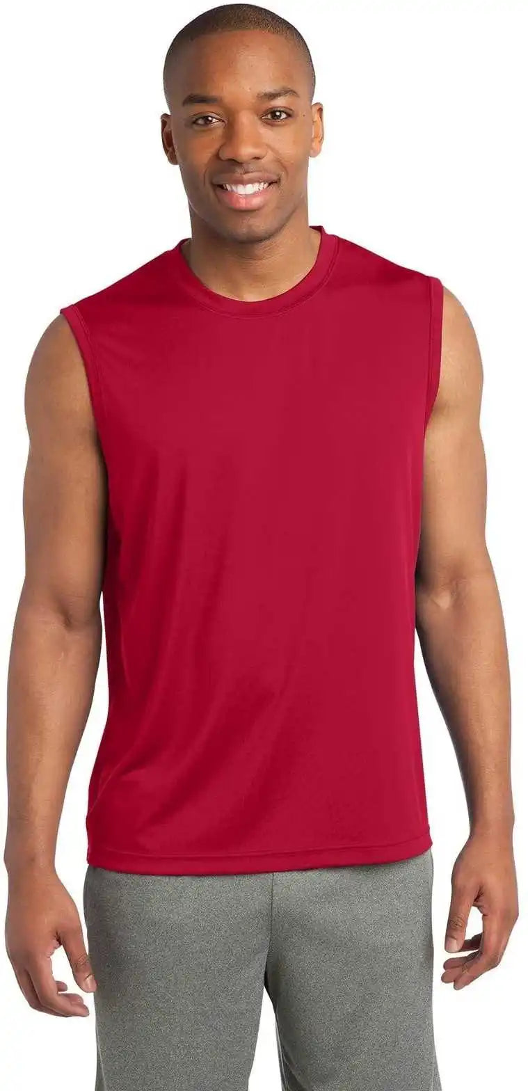 Sport Tek St352 Sleeveless Posicharge Competitor Tee True Red