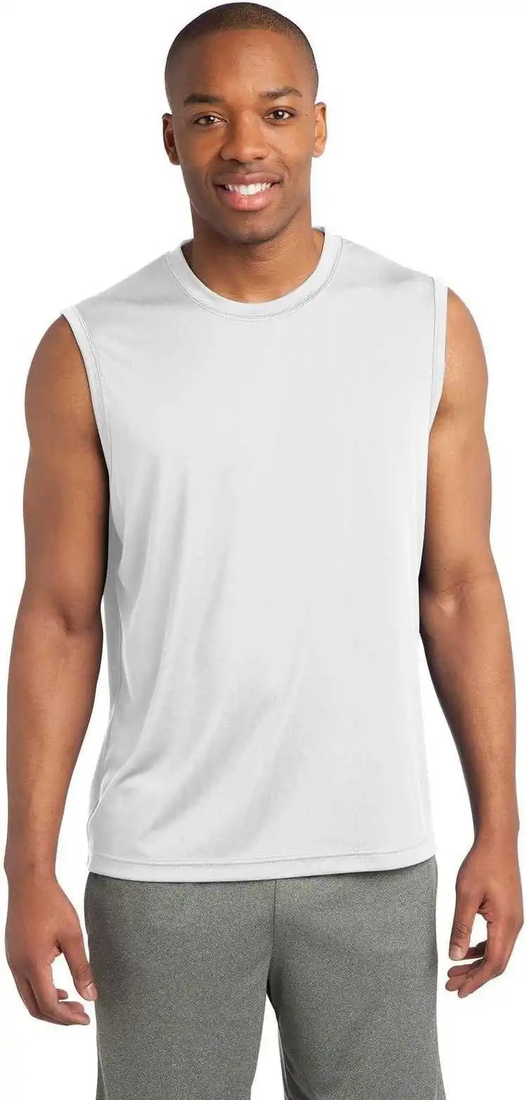 Sport Tek St352 Sleeveless Posicharge Competitor Tee White