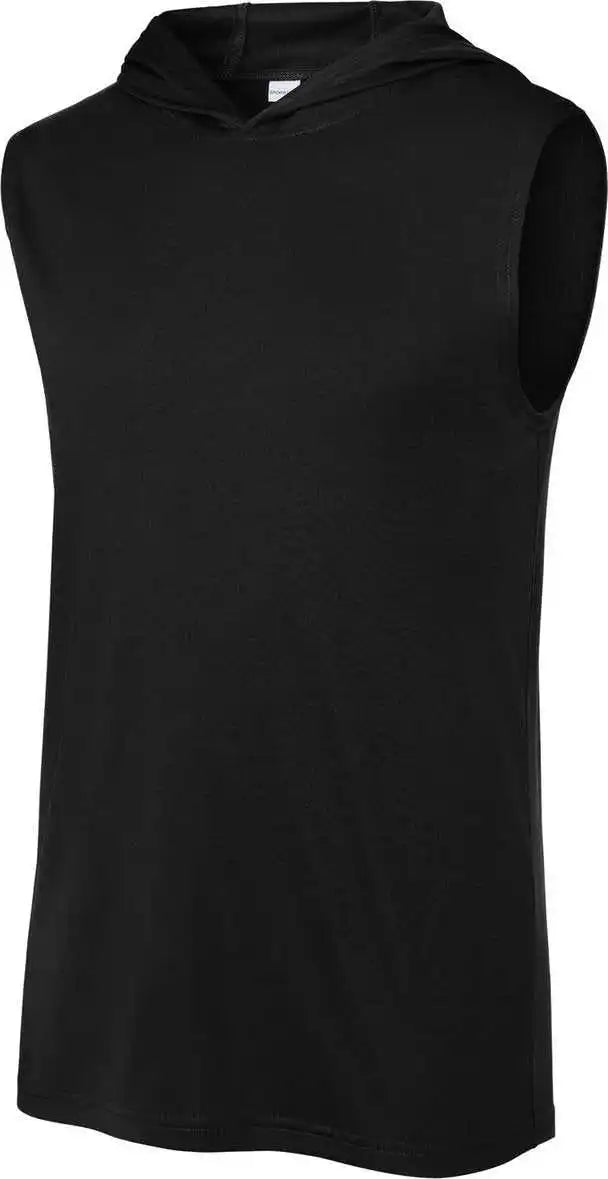 Sport Tek St352h Competitor Sleeveless Hoodie Black