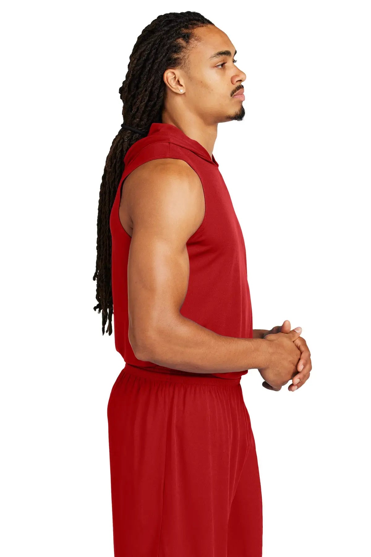 Sport-tek St352h Competitor Sleeveless Hoodie - Deep Red