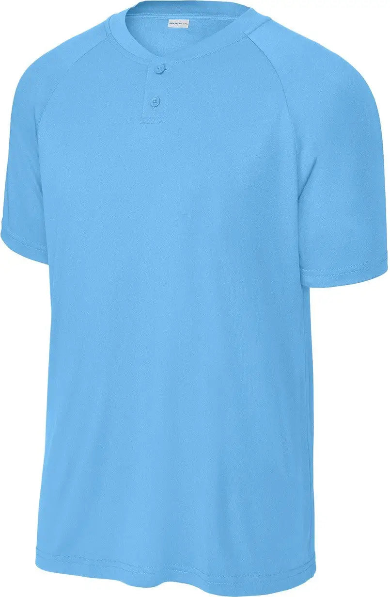 Sport-tek St359 Posicharge Competitor 2-button Henley - Carolina Blue