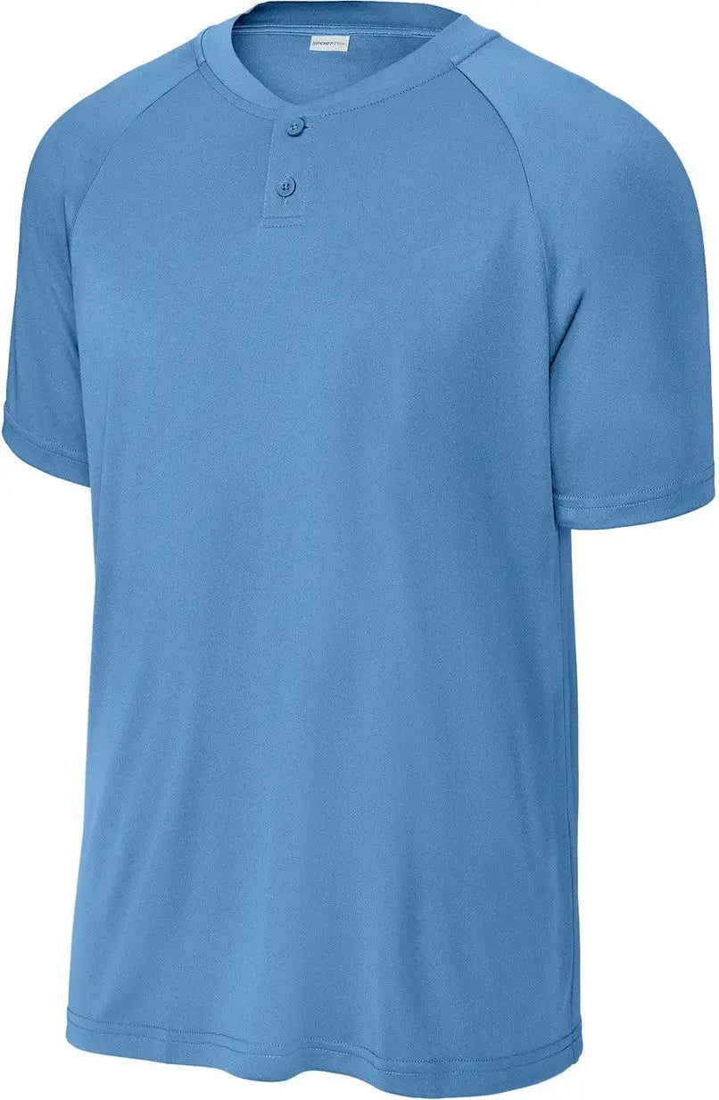 Sport-tek St359 Posicharge Competitor 2-button Henley - Carolina Blue