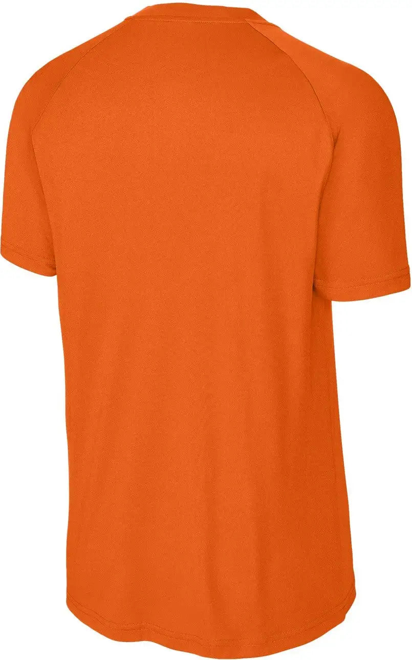 Sport-tek St359 Posicharge Competitor 2-button Henley - Deep Orange - Adult Xs