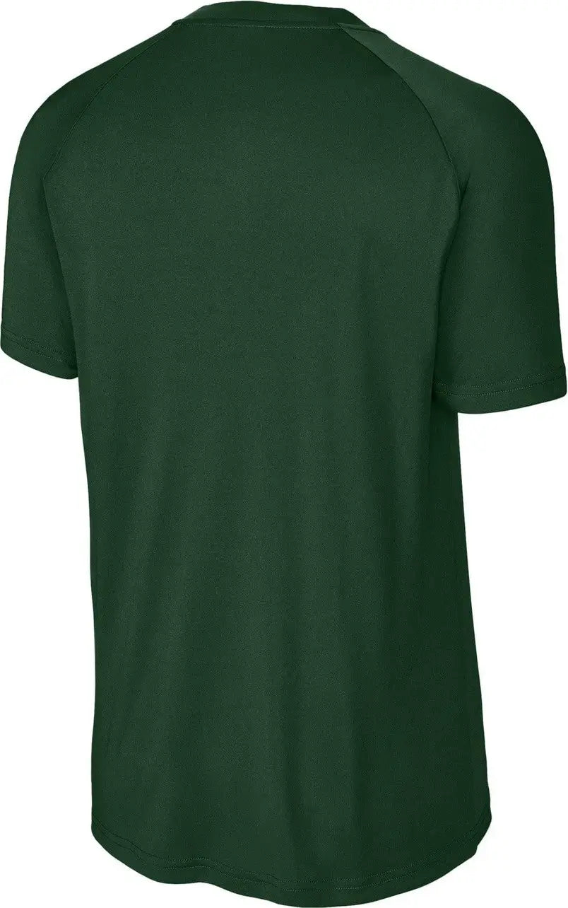 Sport-tek St359 Posicharge Competitor 2-button Henley - Forest Green
