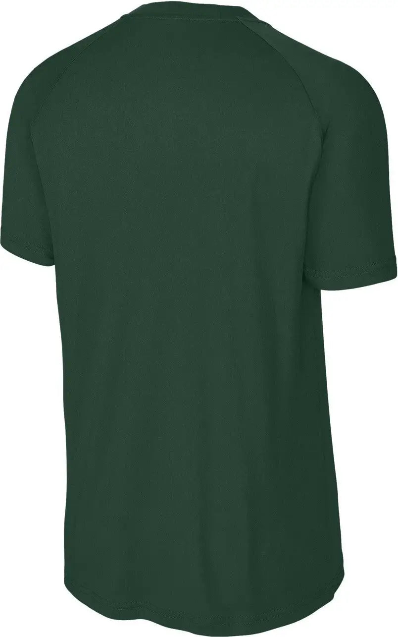 Sport-tek St359 Posicharge Competitor 2-button Henley - Forest Green