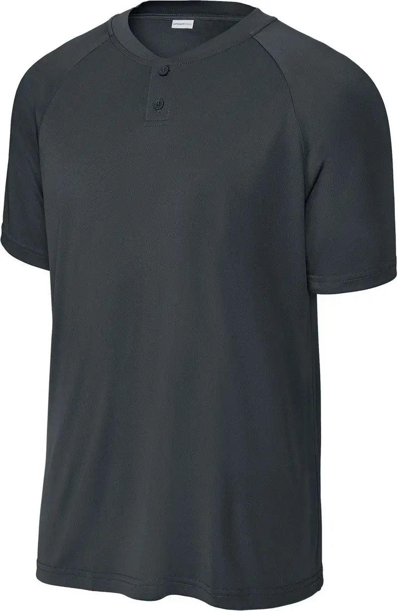 Sport-tek St359 Posicharge Competitor 2-button Henley - Iron Gray