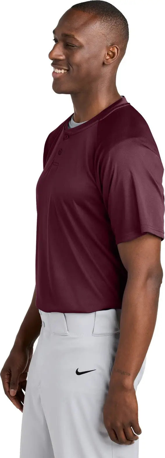 Sport-tek St359 Posicharge Competitor 2-button Henley - Maroon