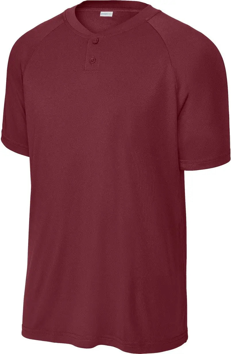 Sport-tek St359 Posicharge Competitor 2-button Henley - Maroon