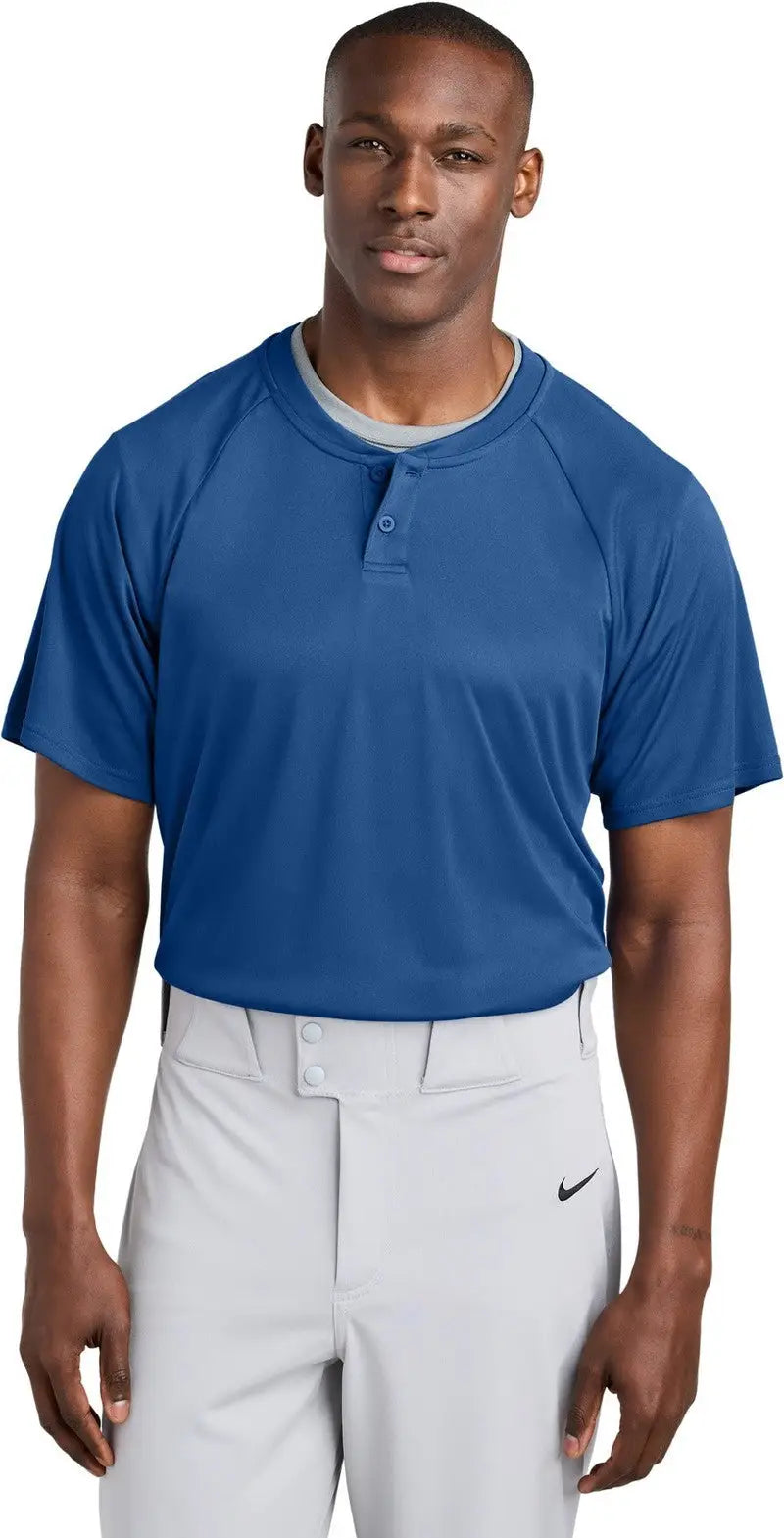Sport-tek St359 Posicharge Competitor 2-button Henley - Royal - Adult Xs