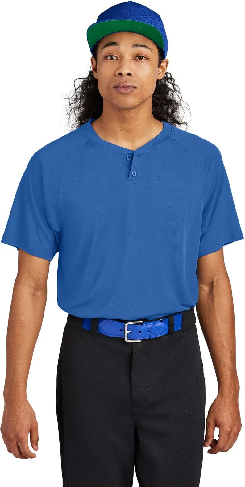 Sport-tek St359 Posicharge Competitor 2-button Henley - True Royal
