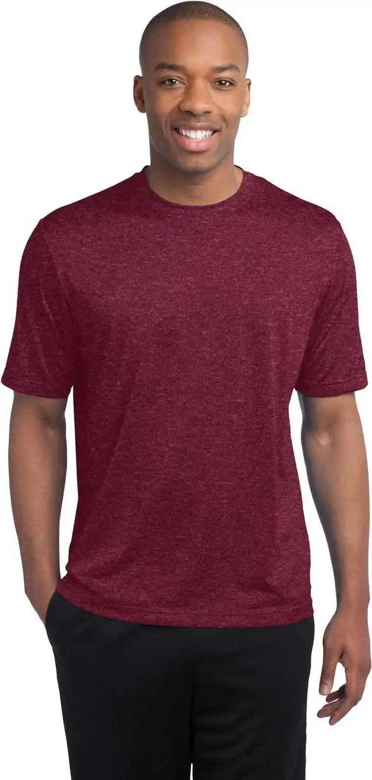 Sport Tek St360 Heather Contender Tee Cardinal