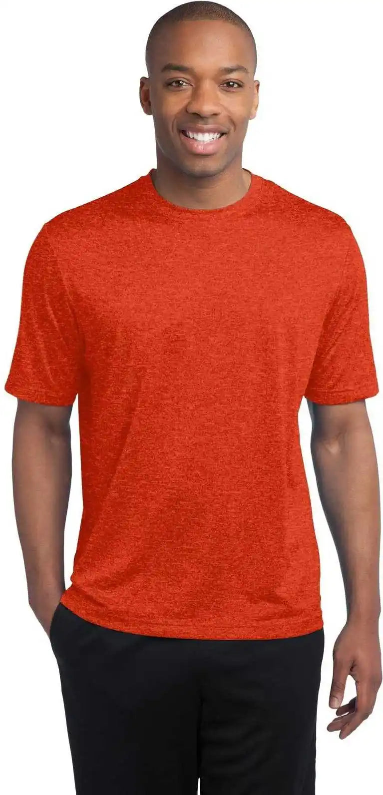 Sport Tek St360 Heather Contender Tee Deep Orange