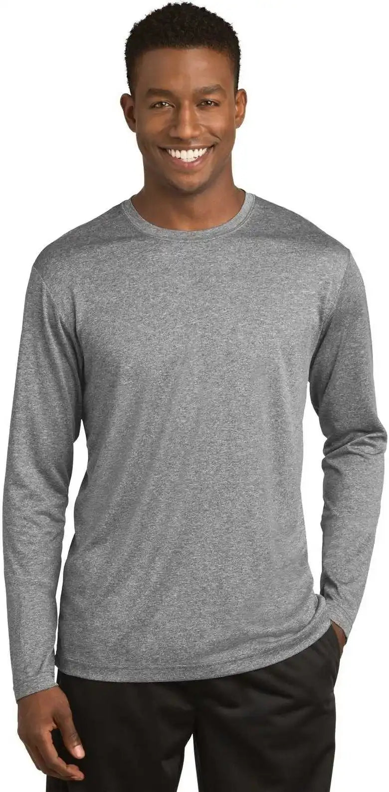 Sport Tek St360ls Long Sleeve Heather Contender Tee Vintage