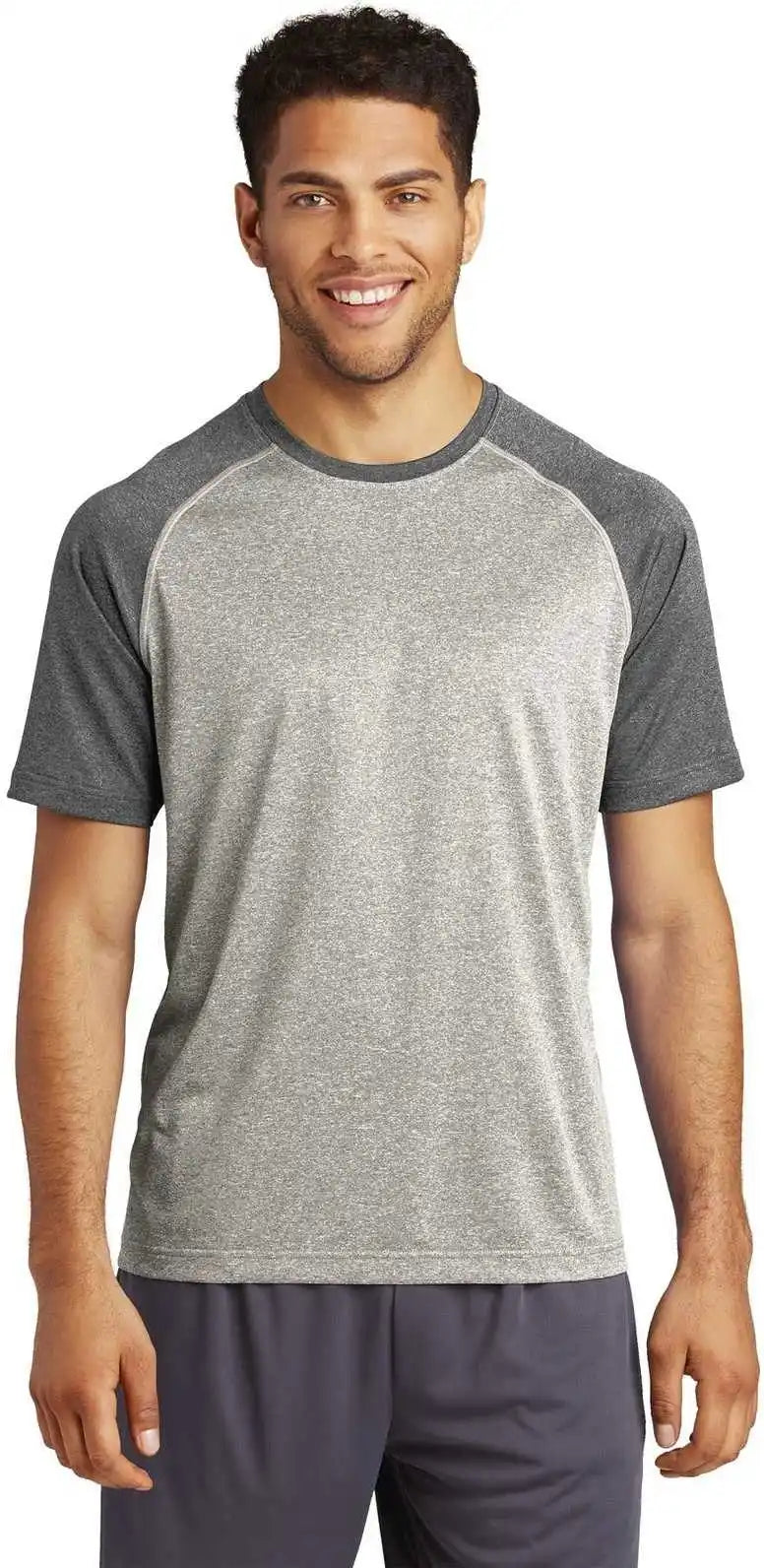 Sport-tek St362 Heather-on-heather Contender Tee - Vintage Heather Graphite