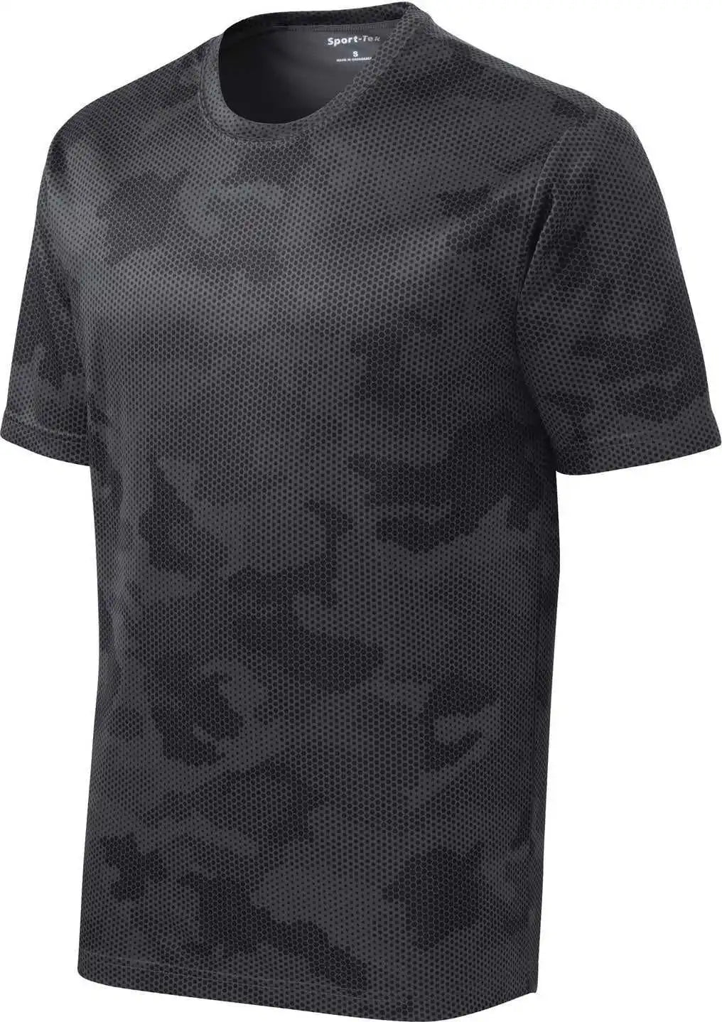 Sport-tek St370 Camohex Tee - Iron Grey