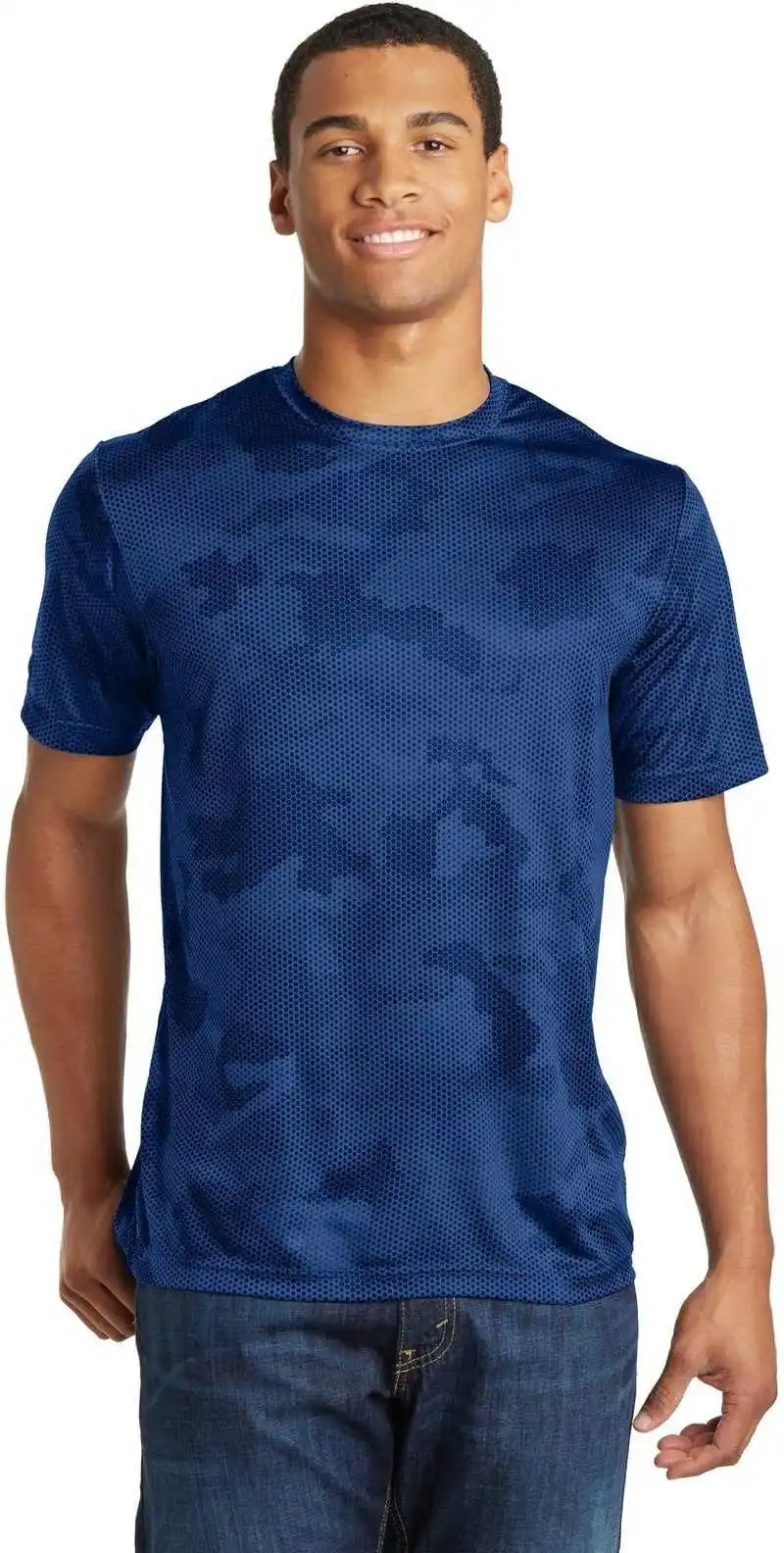 Sport-tek St370 Camohex Tee - True Royal