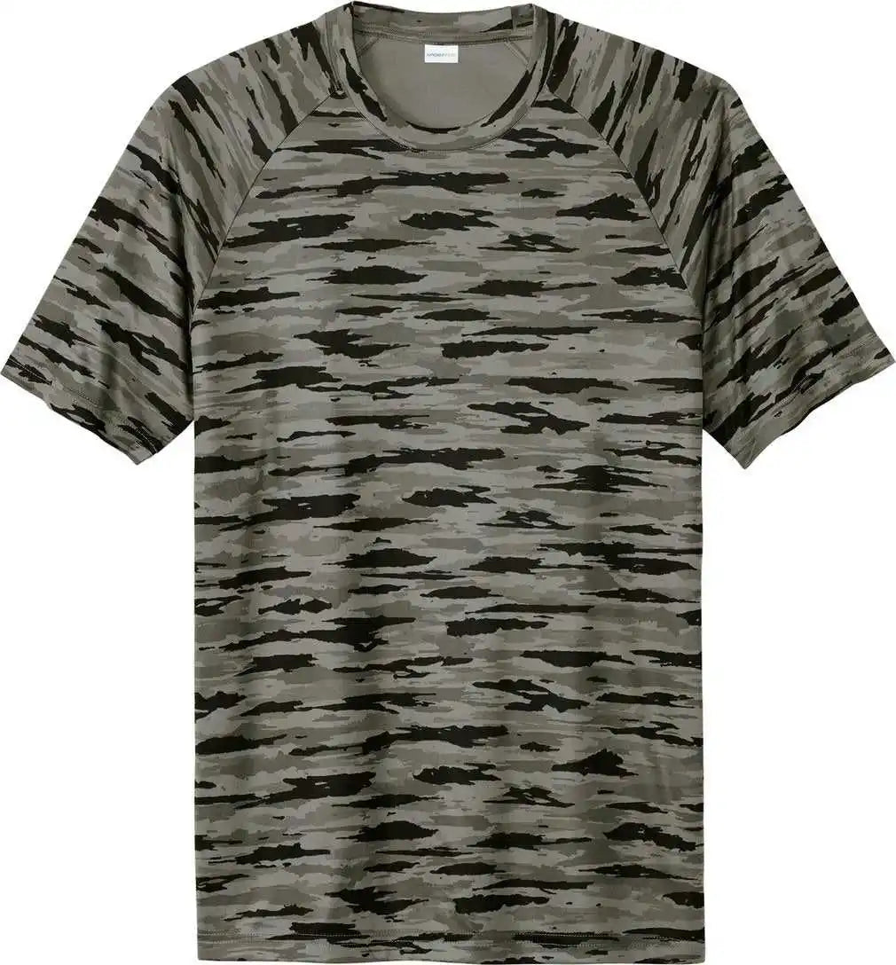 Sport-tek St375 Drift Camo Tee - Black