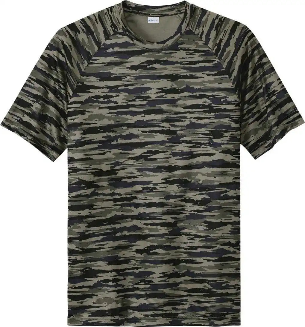 Sport Tek St375 Drift Camo Tee True Navy