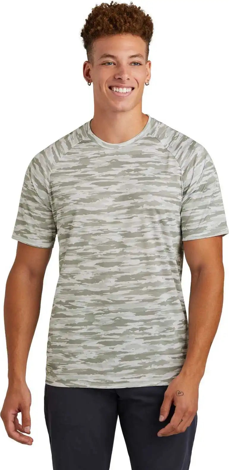 Sport-tek St375 Drift Camo Tee - White