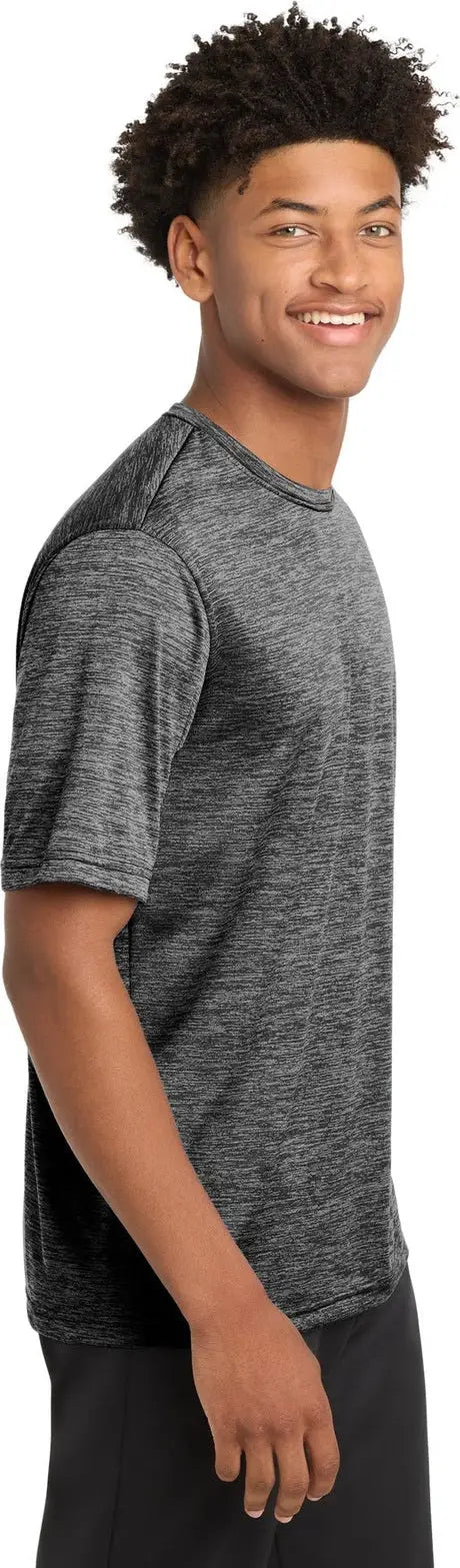 Sport-tek St390 Posicharge Electric Heather Tee - Gray-black