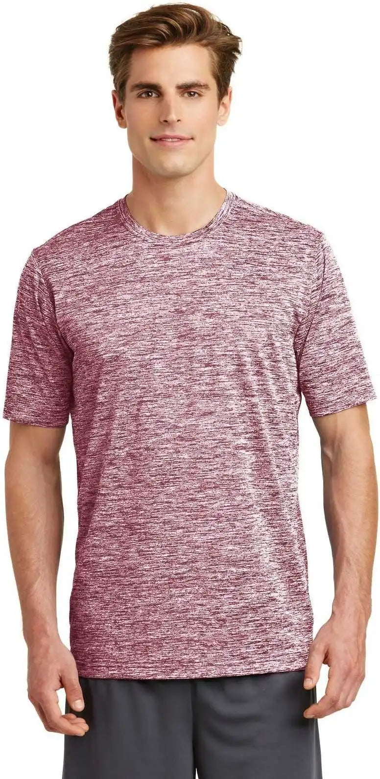 Sport-tek St390 Posicharge Electric Heather Tee - Maroon