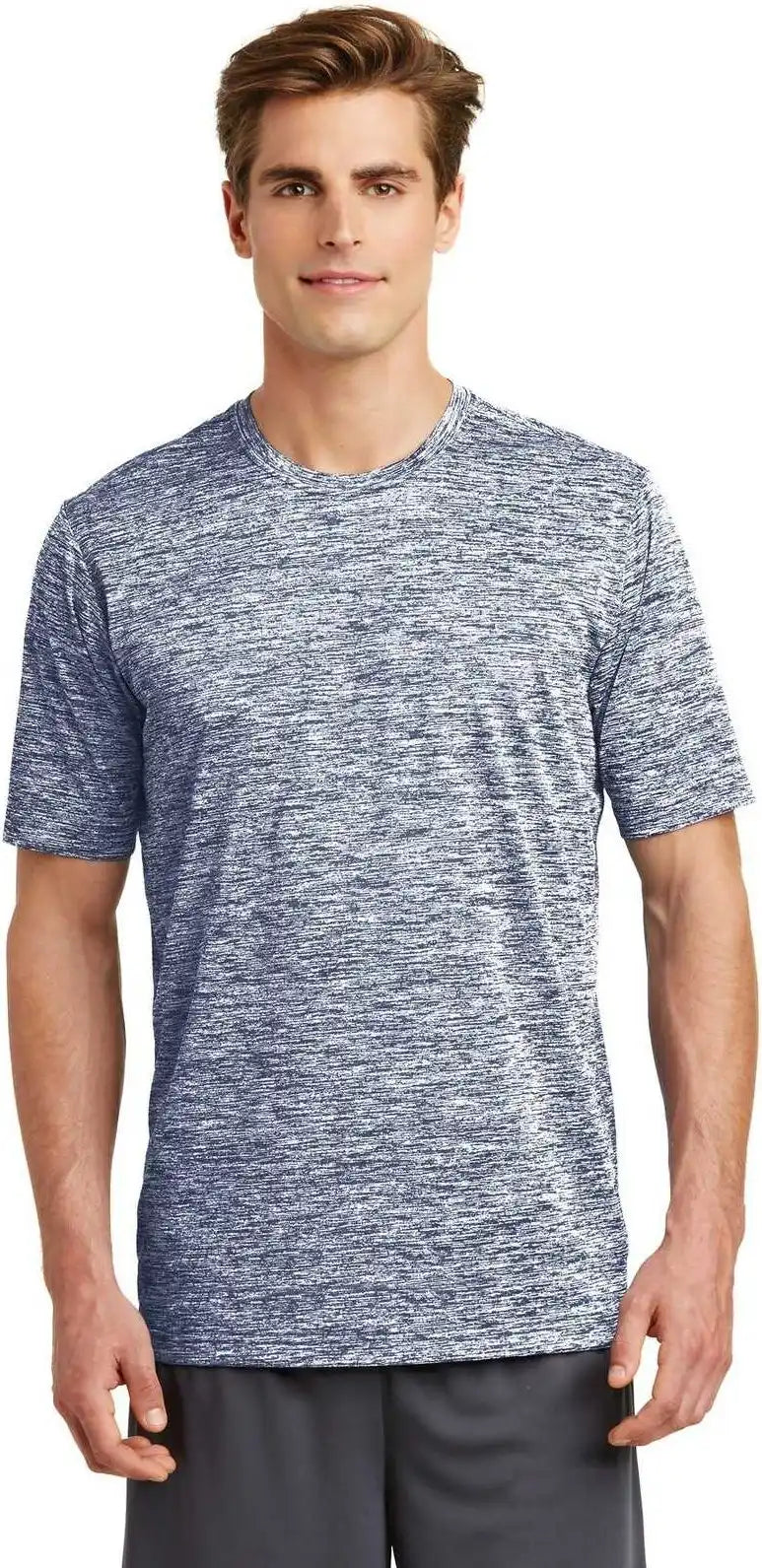 Sport Tek St390 Posicharge Electric Heather Tee True Navy