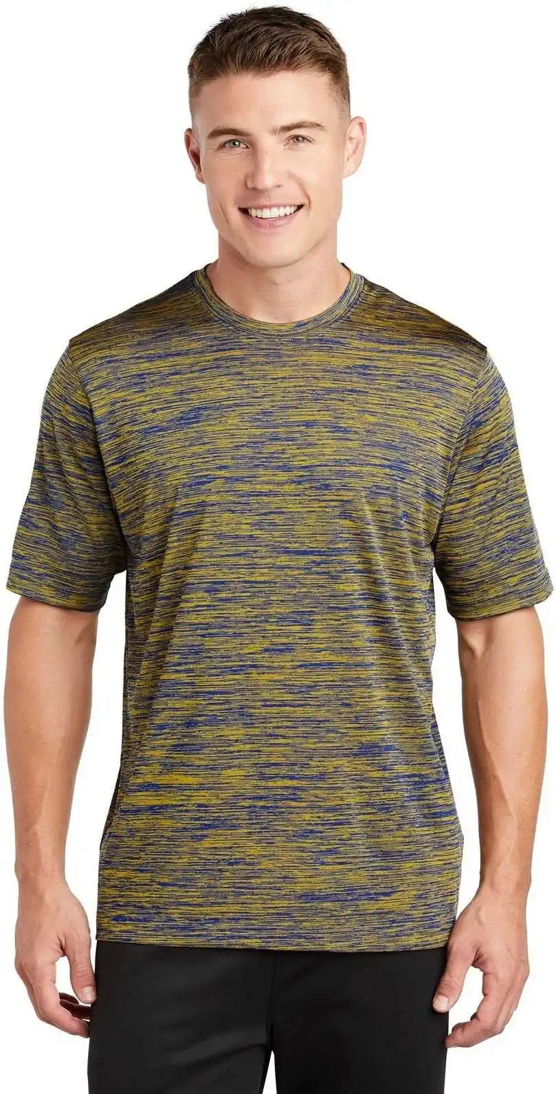 Sport-tek St390 Posicharge Electric Heather Tee - True Royal-gold