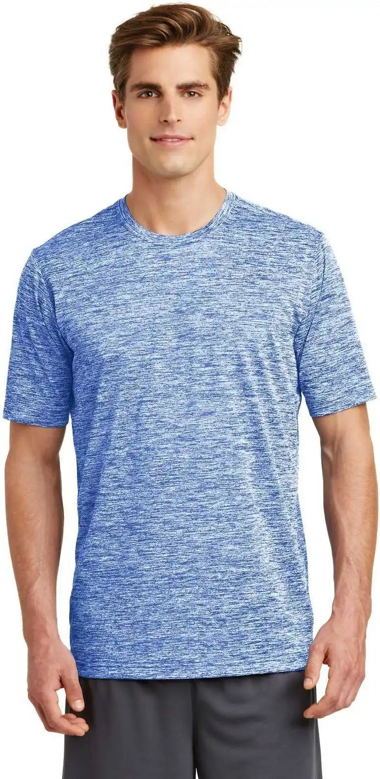 Sport Tek St390 Posicharge Electric Heather Tee True Royal